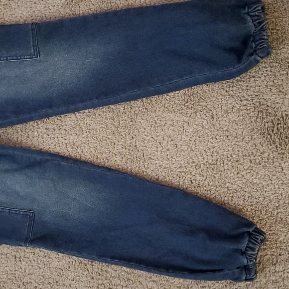 GIRLS sz 12 VANILLA STAR Jeans mid rise joggers elastic waistband stretch cargo - Picture 3 of 8
